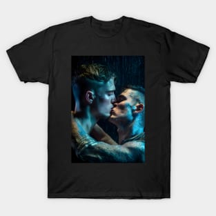 Rainy Cyberpunk Kiss - LGBT T-Shirt